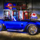 COBRA 427 GAS PUMP STATION HEAVY METAL SIGN