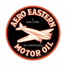 AERO EASTERN MOTOR OIL ROUND HEAVY METAL SIGN