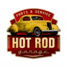 HOT ROD GARAGE PARTS SERVICE CUSTOM METAL SIGN