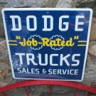 DODGE JOB RATED TRUCKS SALES SERVICE METAL TIN SIGN DODGE JOB RATED TRUCKS SALES SERVICE METAL TIN SIGN