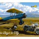 TWO WAYS TO FLY VINTAGE STYLE SIGN 18" TWO WAYS TO FLY VINTAGE STYLE SIGN 18"
