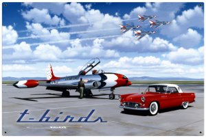 T-BIRDS LARGE METAL SIGN