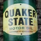 QUAKER STATE MOTOR OIL METAL CAN FACE SIGN QUAKER STATE MOTOR OIL METAL CAN FACE SIGN