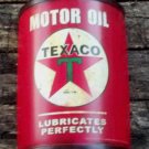 TEXACO MOTOR OIL METAL HALF CAN FACE SIGN TEXACO MOTOR OIL METAL HALF CAN FACE SIGN