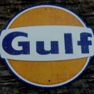 GULF DIECUT METAL SIGN