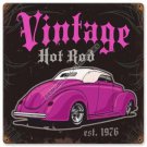 VINTAGE HOT ROD EST. 1976 HEAVY METAL SIGN FREE SHIPPING P