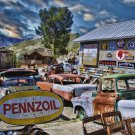 PENNZOIL JUNKYARD STORE HEAVY METAL SIGN PENNZOIL JUNKYARD STORE HEAVY METAL SIGN
