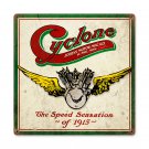 CYCLONE MOTORCYCLE SPEED SENSATION 1915 HEAVY METAL SIGN