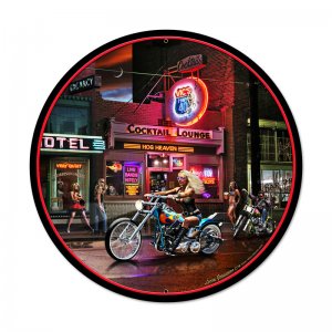 BIKER BAR LARGE HEAVY METAL SIGN