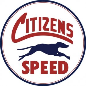 CITIZENS SPEED HEAVY ROUND STEEL SIGN 25.5