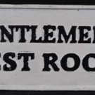 GENTLEMEN'S REST ROOM HEAVY CAST IRON SIGN