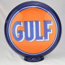 GULF GASOLINE GAS PUMP GLOBE SIGN GLASS LENSES oil fuel filling STATION GULF GASOLINE GAS PUMP GLOBE SIGN GLASS LENSES oil fuel filling STATION