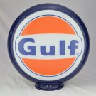 GULF GASOLINE GAS PUMP GLOBE SIGN GLASS LENSES oil fuel filling STATION GULF GASOLINE GAS PUMP GLOBE SIGN GLASS LENSES oil fuel filling STATION