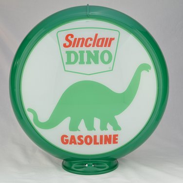 SINCLAIR DINO GAS PUMP GLOBE GLASS LENSES gas oil filling station