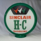 SINCLAIR HC THREE CHECKS GAS PUMP GLOBE GLASS LENSES gas oil filling station SINCLAIR HC THREE CHECKS GAS PUMP GLOBE GLASS LENSES gas oil filling station