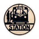 BUS STOP ROUND METAL SIGN BUS STOP ROUND METAL SIGN