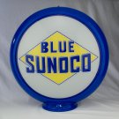 BLUE SUNOCO GAS PUMP GLOBE GLASS LENSES oil filling station DECOR BLUE SUNOCO GAS PUMP GLOBE GLASS LENSES oil filling station DECOR
