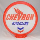 CHEVRON GASOLINE GAS PUMP GLOBE GLASS LENSES oil filling station DECOR