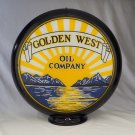GOLDEN WEST GAS PUMP GLOBE GLASS LENSES oil filling station DECOR