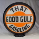 THAT GOOD GULF GASOLINE GAS PUMP GLOBE GLASS LENSES oil filling station DECOR