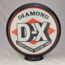 DIAMOND D-X GAS PUMP GLOBE GLASS LENSES oil filling station DECOR DIAMOND D-X GAS PUMP GLOBE GLASS LENSES oil filling station DECOR