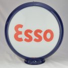 ESSO RED BLOCK LETTER GAS PUMP GLOBE GLASS LENSES oil filling station DECOR