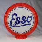 Esso Script Globe Glass Lenses Gas Oil Filling Station Decor
