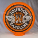 JOHNSON GASOLENE GAS PUMP GLOBE GLASS LENSES oil filling station DECOR