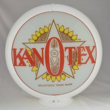 KANOTEX GAS PUMP GLOBE GLASS LENSES oil filling station DECOR