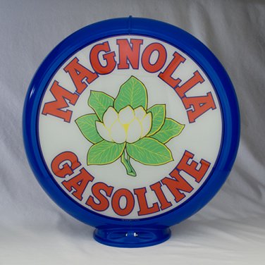 MAGNOLIA GAS PUMP GLOBE GLASS LENSES oil filling station DECOR