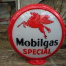 MOBILGAS SPECIAL GAS PUMP GLOBE GLASS LENSES oil filling station DECOR