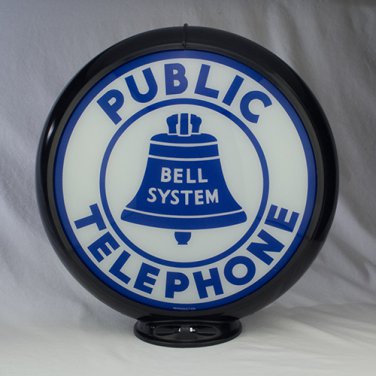 PUBLIC TELEPHONE GAS PUMP GLOBE GLASS LENSES oil filling station DECOR