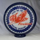 PURE FIREBIRD GAS PUMP GLOBE GLASS LENSES oil filling station DECOR
