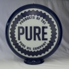 PURE GAS PUMP GLOBE GLASS LENSES oil filling station DECOR
