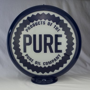 PURE GAS PUMP GLOBE GLASS LENSES oil filling station DECOR