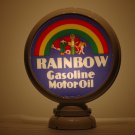 RAINBOW GASOLINE GAS PUMP GLOBE GLASS LENSES oil filling station DECOR