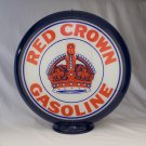 RED CROWN GASOLINE GAS PUMP GLOBE GLASS LENSES oil filling station DECOR RED CROWN GASOLINE GAS PUMP GLOBE GLASS LENSES oil filling station DECOR
