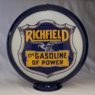 RICHFIELD GASOLINE OF POWER GAS PUMP GLOBE GLASS LENSES oil filling station DECOR
