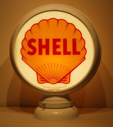 SHELL GAS PUMP GLOBE GLASS LENSES oil filling station DECOR