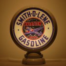 SMITH-O-LENE GASOLINE GAS PUMP GLOBE GLASS LENSES oil filling station DECOR