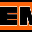 HEMI LOGO HEAVY METAL SIGN ORANGE BLACK 30"