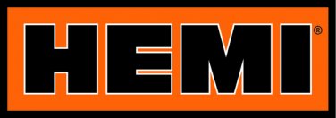 HEMI LOGO HEAVY METAL SIGN ORANGE BLACK 30"