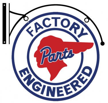 PONTIAC FACTORY ENGINEERED DOUBLE SIDED BRACKET SIGN