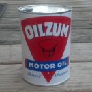 OILZUM MOTOR OIL METAL CAN CHOICE OF CHAMPIONS 32 FL. OZ OILZUM MOTOR OIL METAL CAN CHOICE OF CHAMPIONS 32 FL. OZ