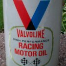 VALVOLINE RACING OIL CAN NEW EMPTY PAPER LABEL VALVOLINE RACING OIL CAN NEW EMPTY PAPER LABEL