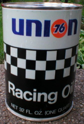 UNION 76 RACING OIL CAN NEW EMPTY PAPER LABEL