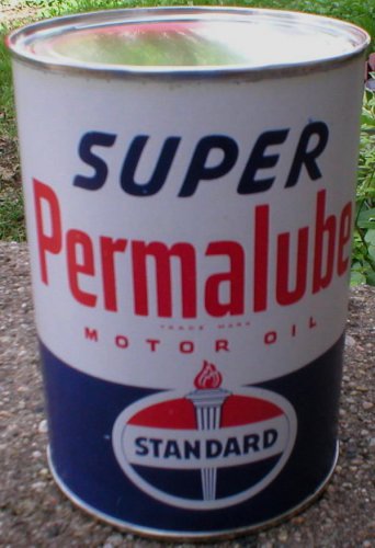Standard Motor Oil Can Super Permalube New Empty
