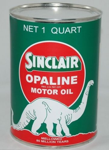SINCLAIR OPALINE METAL OIL CAN 32 FLUID OZ. NEW EMPTY