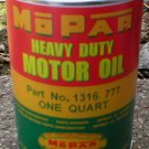 MOPAR HEAVY DUTY MOTOR OIL CAN NEW EMPTY MOPAR HEAVY DUTY MOTOR OIL CAN NEW EMPTY