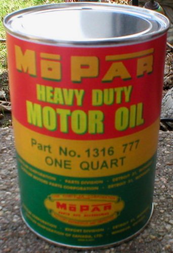 MOPAR HEAVY DUTY MOTOR OIL CAN NEW EMPTY